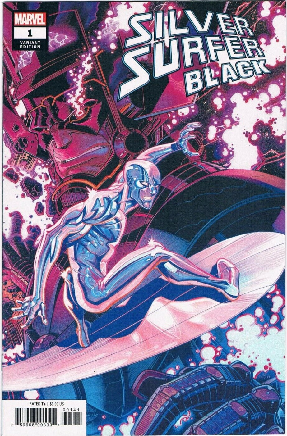 SILVER SURFER BLACK #1 (OF 5) BRADSHAW 1:50 VARIANT 2019 Silver Surfer Black MARVEL COMICS
