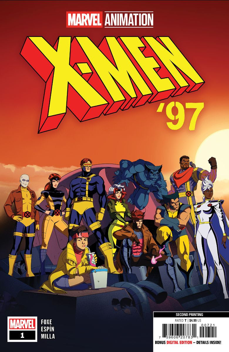 X-MEN '97 #1 MARVEL ANIMATION 2ND PRINT VARIANT 2024 X-Men MARVEL COMICS