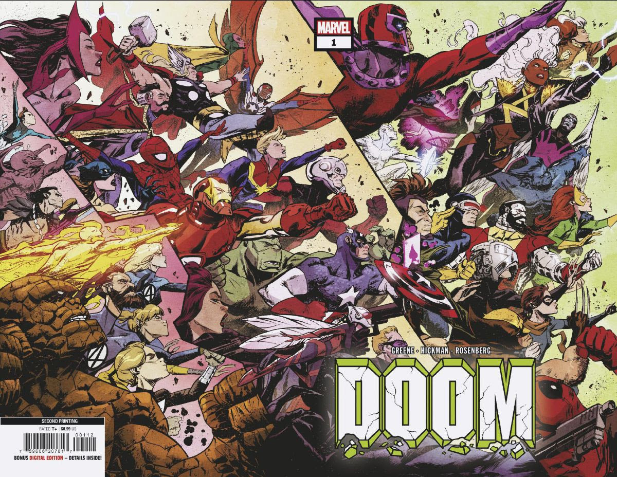 DOOM #1 SANFORD GREENE WRAPAROUND 2ND PRINT 2024 MARVEL PRH
