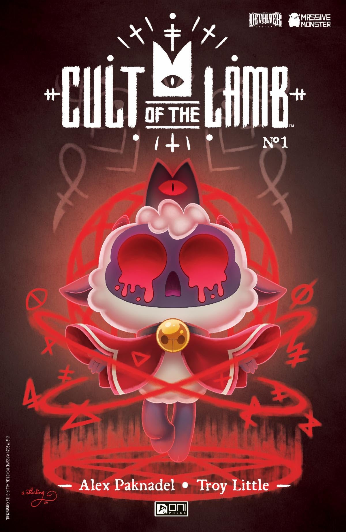 CULT OF THE LAMB #1 1:10 ABIGAIL STARLING VARIANT 2024 ONI PRESS INC.