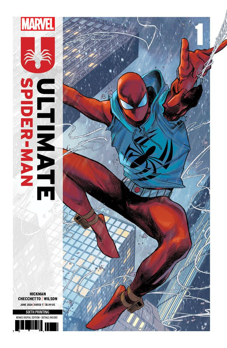 ULTIMATE SPIDER-MAN #1 MARCO CHECCHETTO 6TH PRINT VARIANT 2024 Ultimate Spider-Man MARVEL PRH