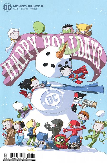 MONKEY PRINCE #9 (OF 12) CVR C KAARE ANDREWS HOLIDAY CARD CARD STOCK VARIANT 2022 Monkey Prince DC COMICS