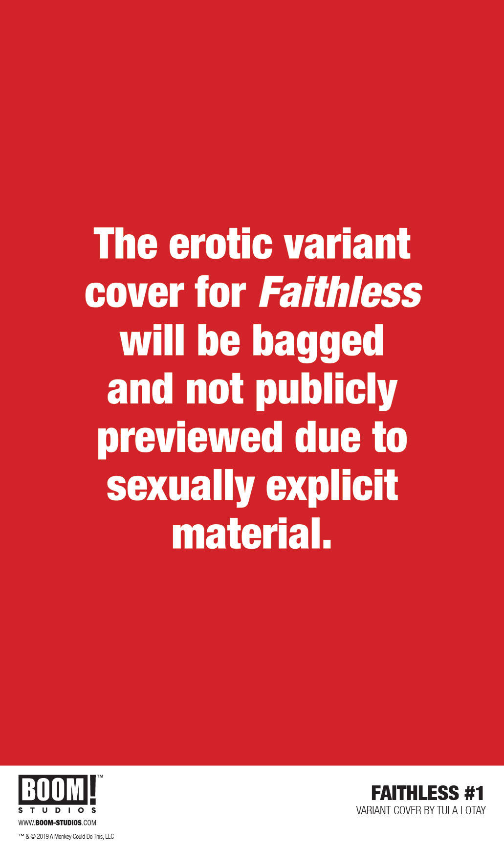 FAITHLESS #1 LOTAY EROTICA POLYBAG VARIANT 2019 Faithless BOOM! STUDIOS