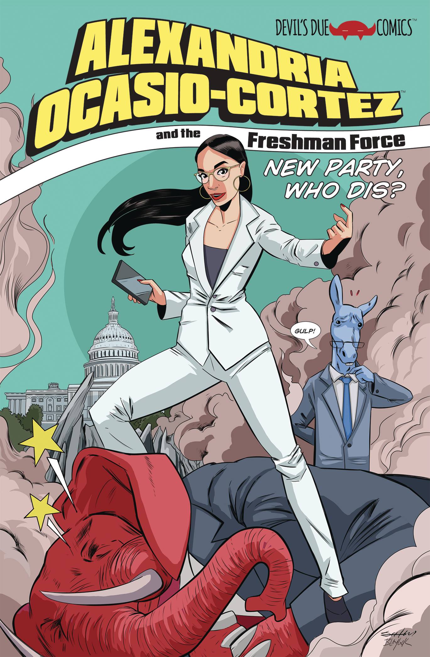 ALEXANDRIA OCASIO CORTEZ & FRESHMAN FORCE WHO DIS ONE SHOT 2019 AOC DEVILS DUE