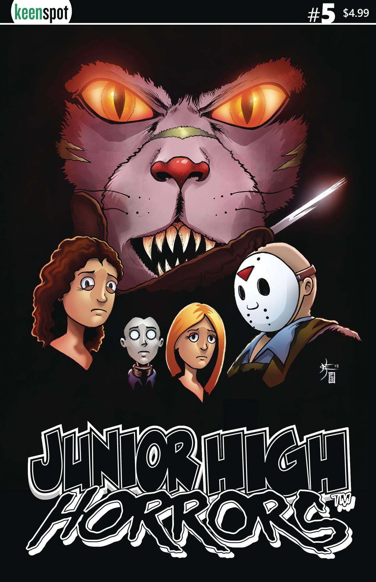 JUNIOR HIGH HORRORS #5 CVR A SCREAM SPOOF 2019 comic book KEENSPOT ENTERTAINMENT