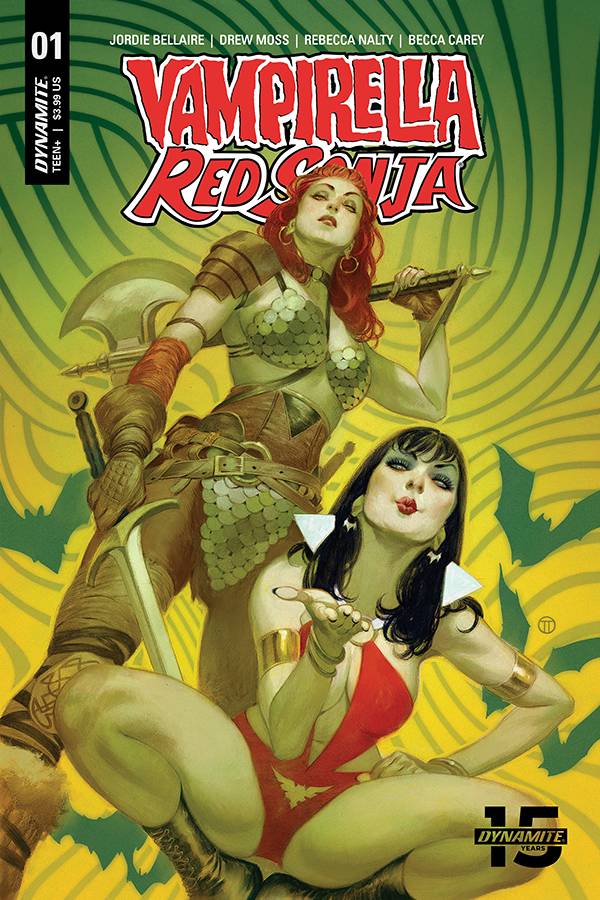 VAMPIRELLA RED SONJA #1 CVR B TEDESCO 2019 Vampirella DYNAMITE