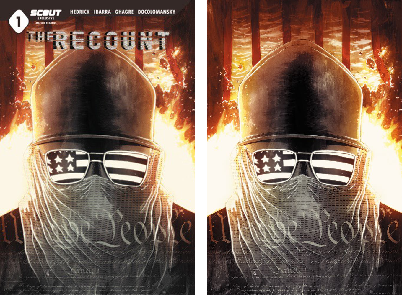 RECOUNT #1 SSCO BEN TEMPLESMITH EXCLUSIVE VARIANT 2020 comic book SCOUT COMICS Set