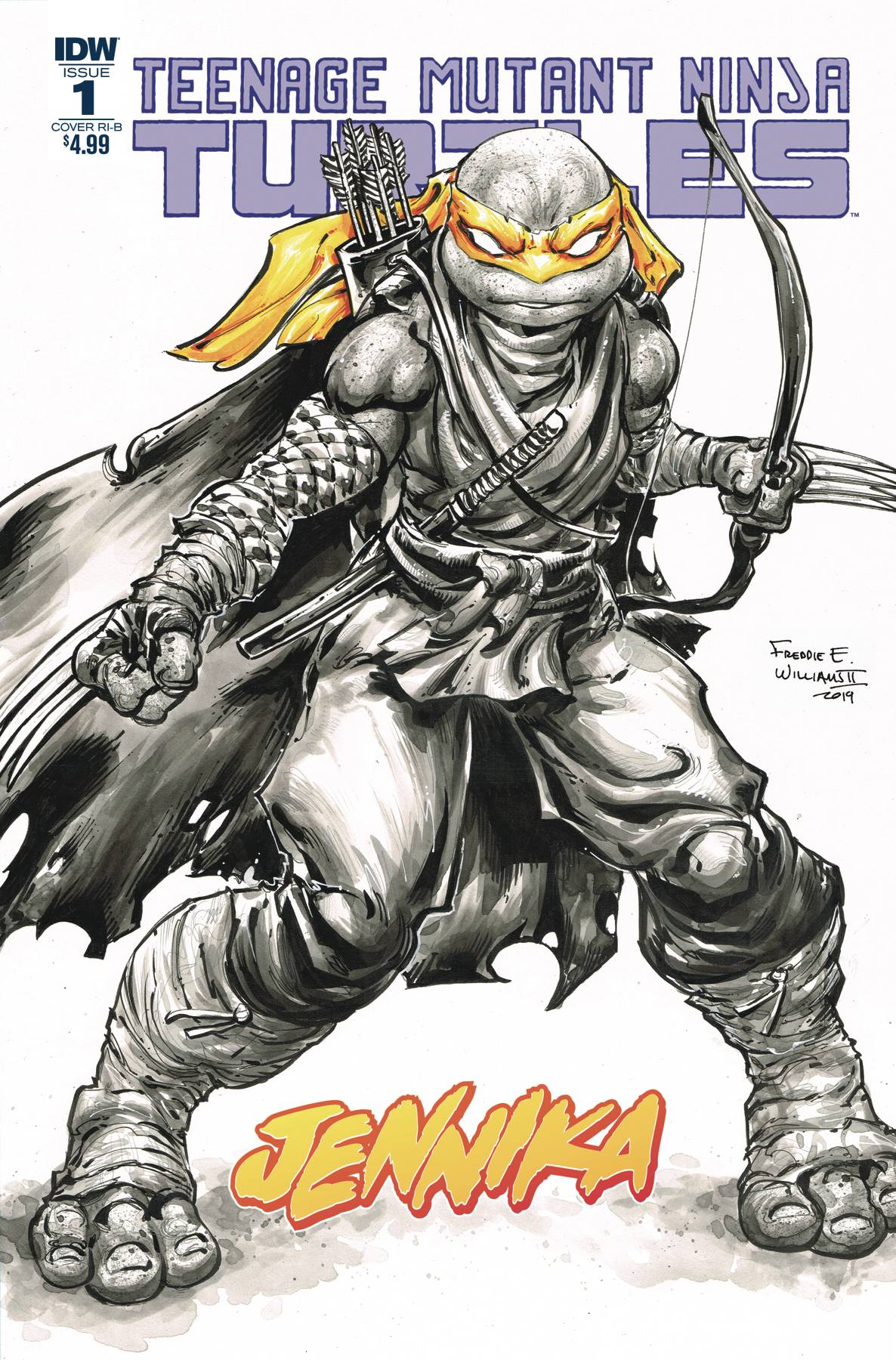 TMNT JENNIKA #1 (OF 3) TEEMAGE MUTANT NINJA TURTLES 1:25 WILLIAMS II VARIANT 2020 TMNT Jennika IDW PUBLISHING