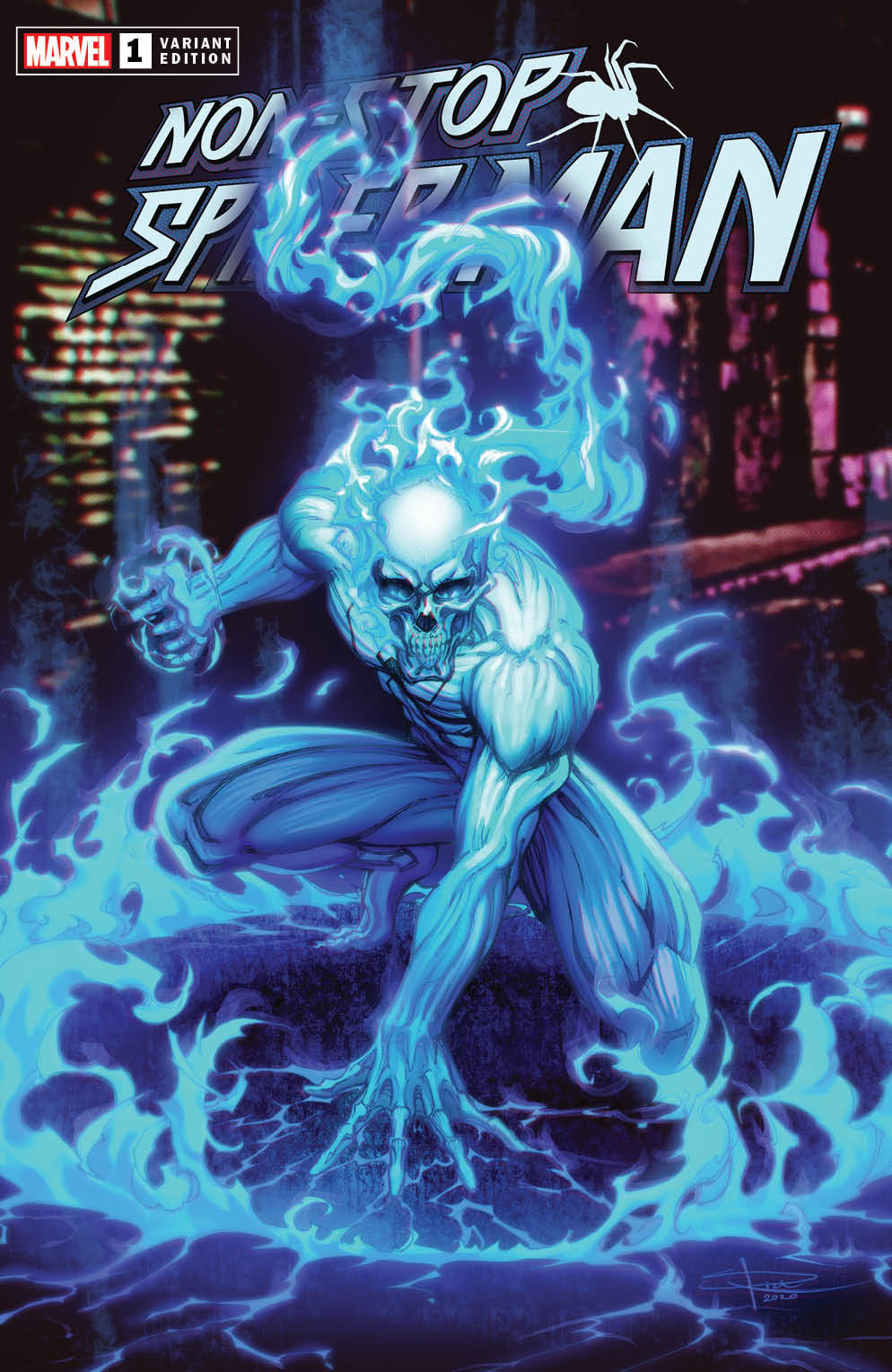 NON-STOP SPIDER-MAN #1 SPIRIT SPIDER SABINE RICH EXCLUSIVE 2021 Spider-Man MARVEL COMICS Default Title