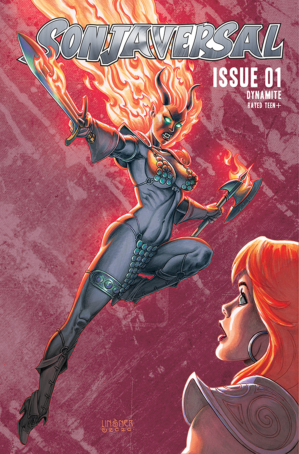 SONJAVERSAL #1 CVR B LINSNER VARIANT 2021 Red Sonja DYNAMITE
