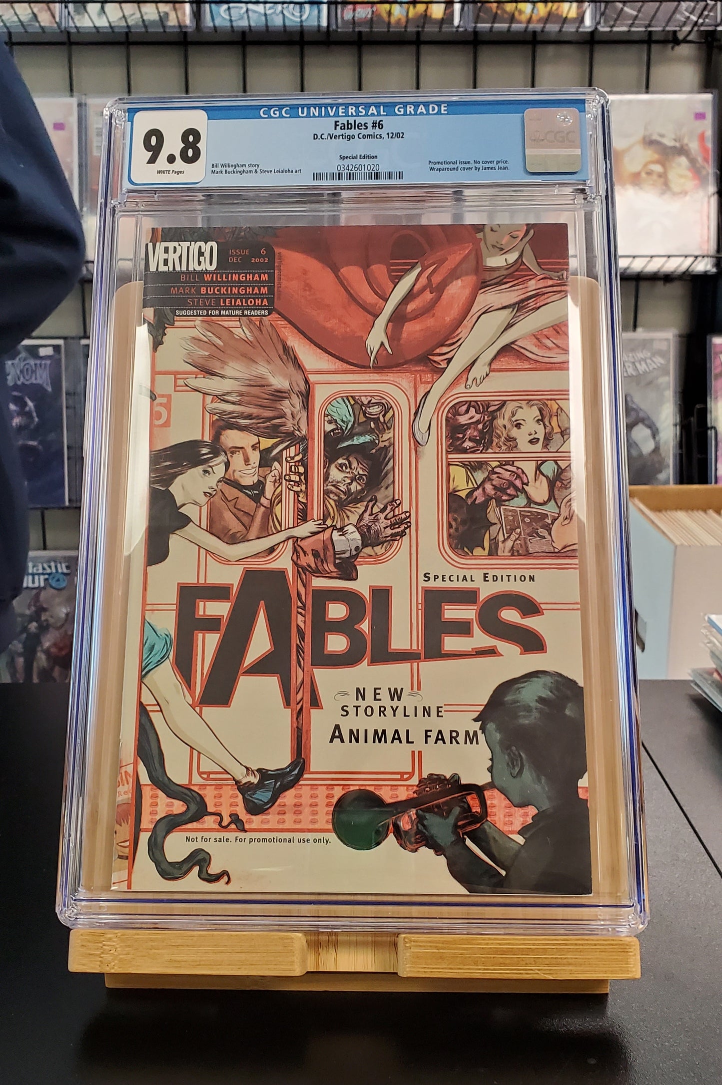 9.8 CGC FABLES #6 SPECIAL PROMOTIONAL EDITION WRAPAROUND VARIANT 2002 CGC CGC