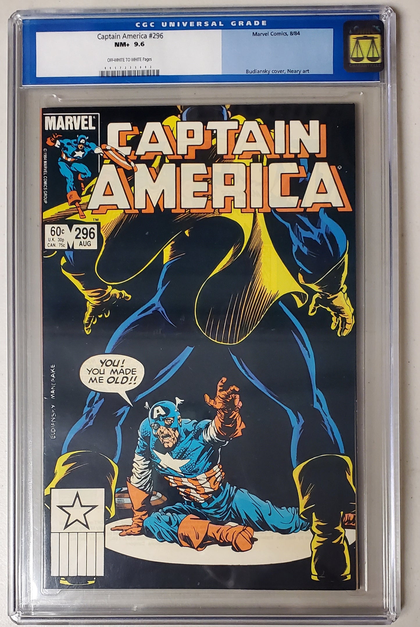 9.6 CGC Captain America #296 1984 CGC CGC