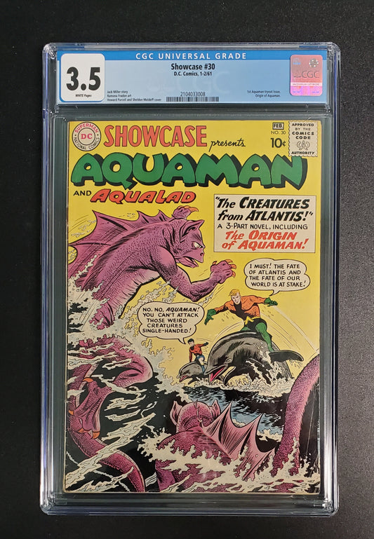 3.5 CGC Showcase #30 (1st Aquaman Tryout Issue.  Origin of Aquaman)1961 [2104033008]