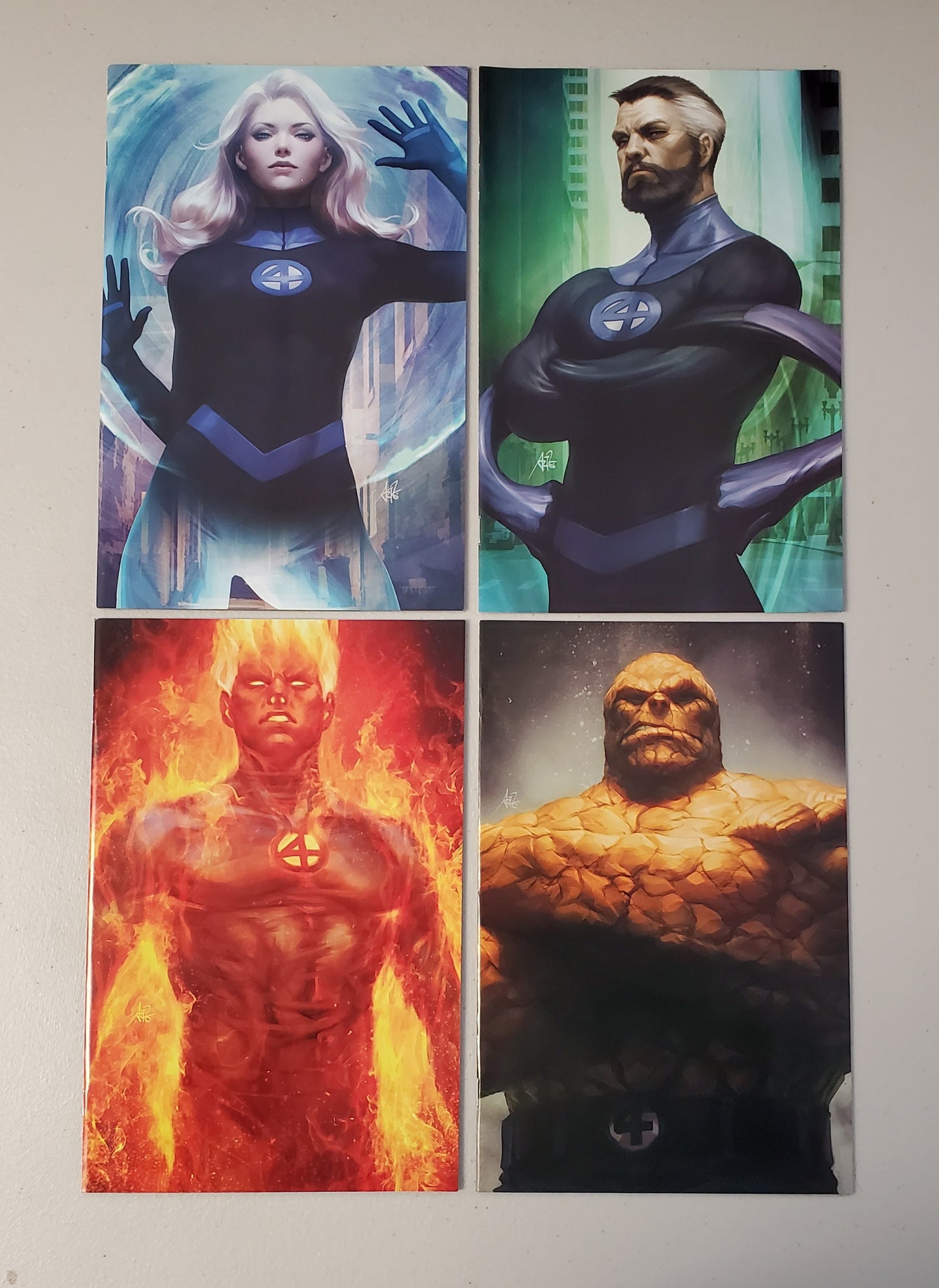 FANTASTIC FOUR #1 ARTGERM STANLEY LAU VIRGIN EXCLUSIVE SET Fantastic Four Comics Bundlle