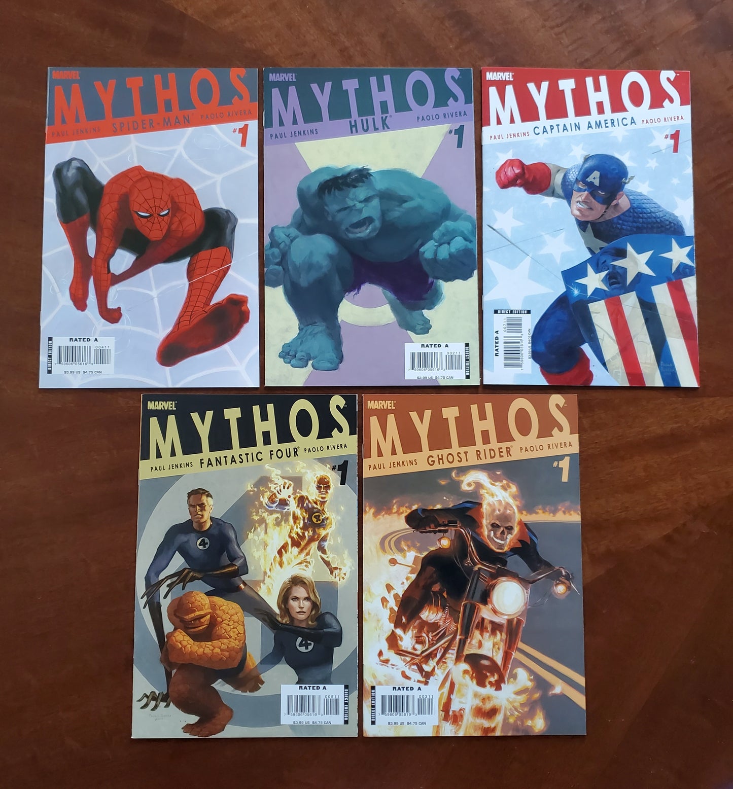 MYTHOS #1 5 ISSUE ONE SHOTS 2007 Comics Bundlle