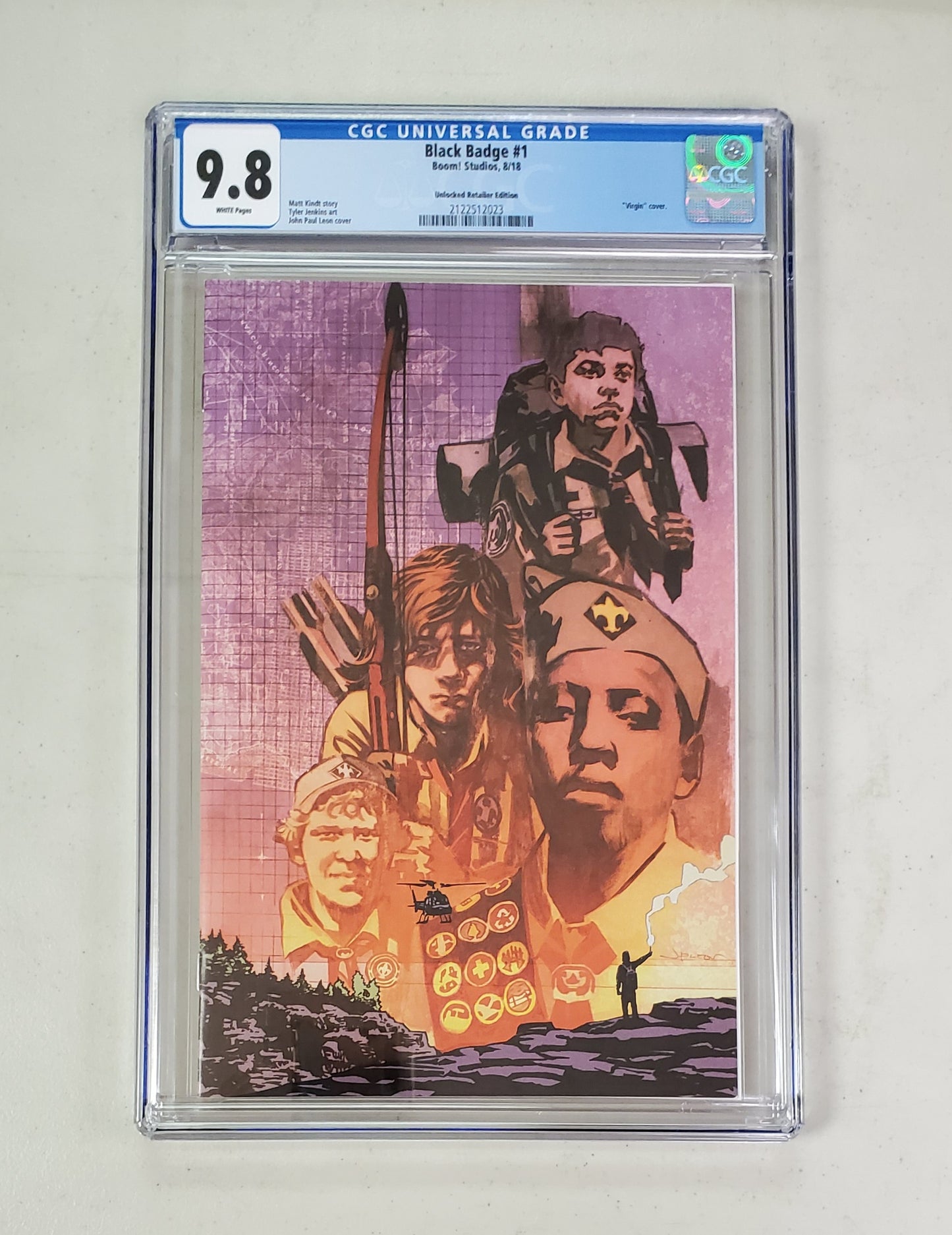 9.8 CGC Black Badge #1 Jean Paul Leon Virgin Variant 2018 (2122512023) CGC CGC