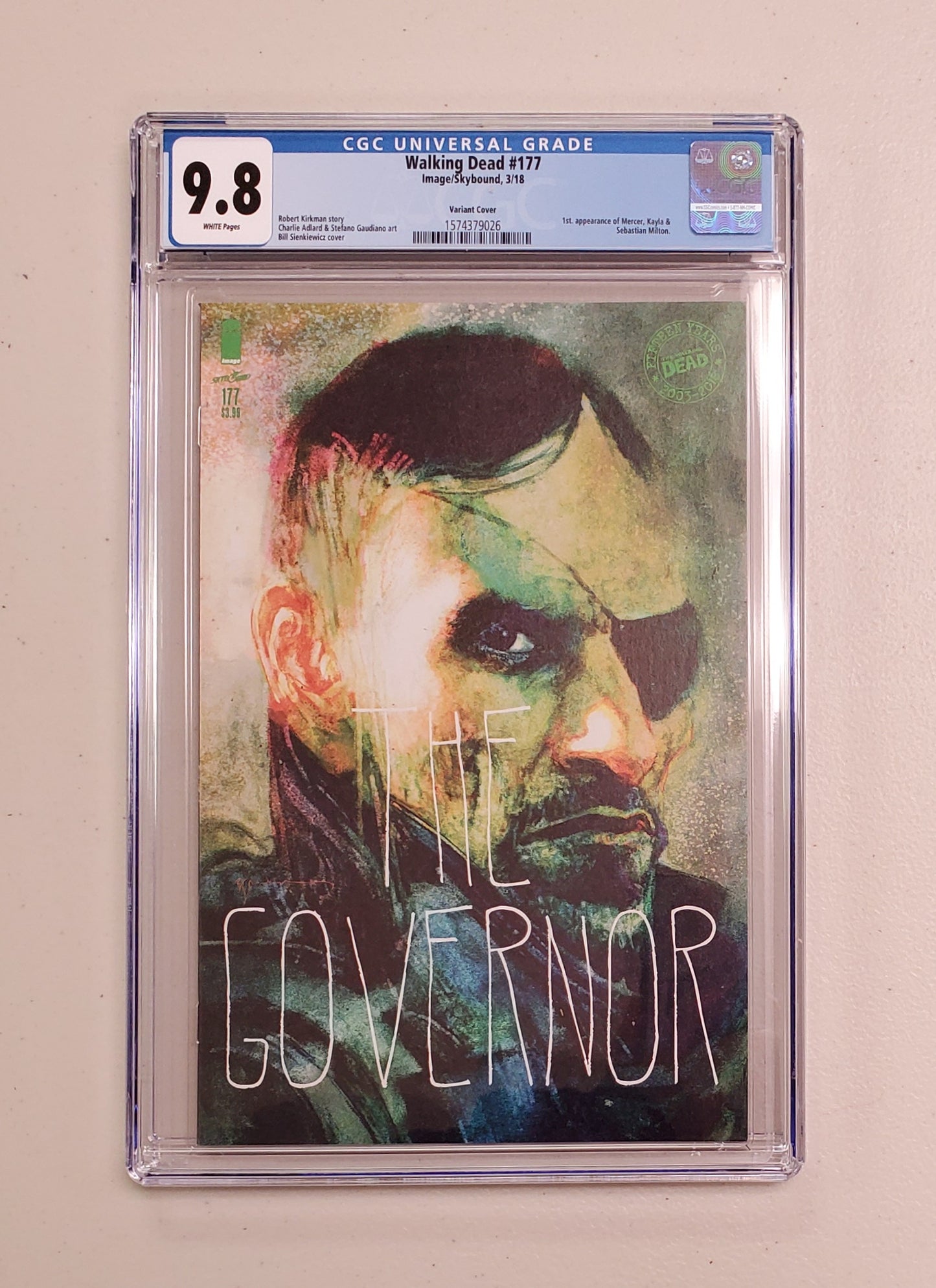 9.8 CGC Walking Dead #177 Governor Sienkiewicz Variant CGC CGC