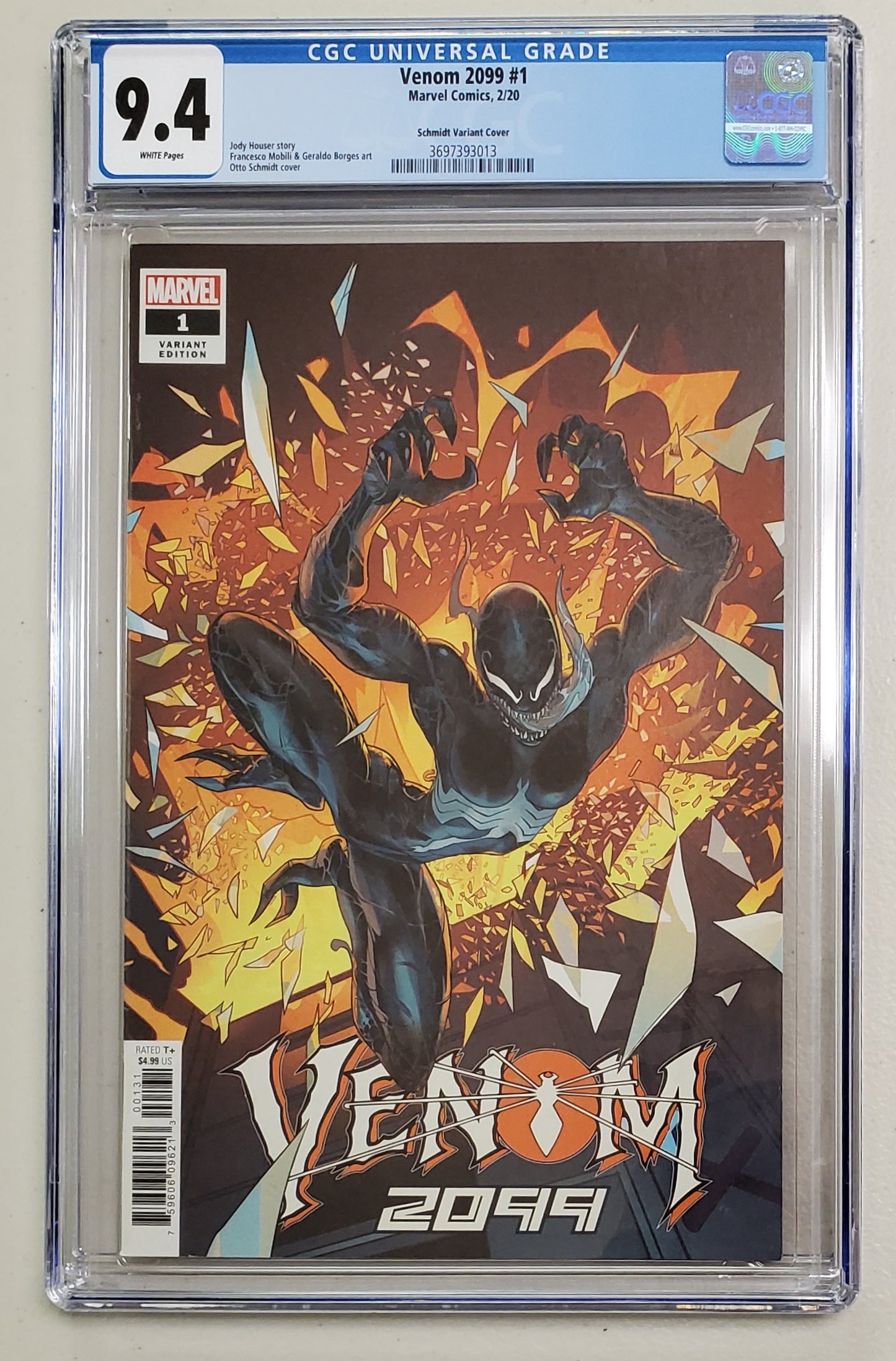 9.4 CGC Venom 2099 #1 Schmidt 1:25 Variant (1st App Alea Bell) 2020 CGC CGC
