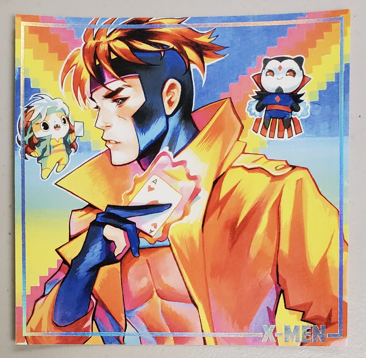 GAMBIT X-MEN 6X6 PRINT BY RIAN GONZALES PRINT PRINT