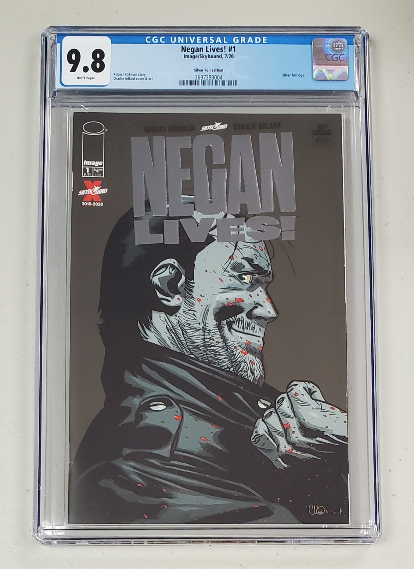 9.8 CGC NEGAN LIVES SILVER FOIL VARIANT (WALKING DEAD) 2020 CGC IMAGE COMICS