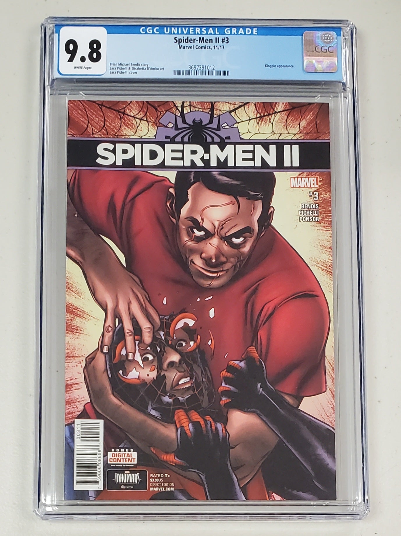 9.8 CGC Spider-Men II #3 (1st Cover App 616 Evil Miles) 2017 CGC CGC