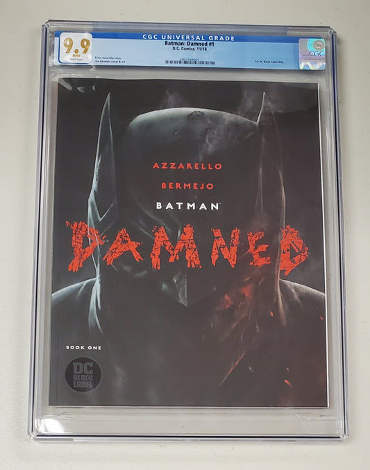 9.9 CGC Batman Damned #1 Black Label DC Comics 2018