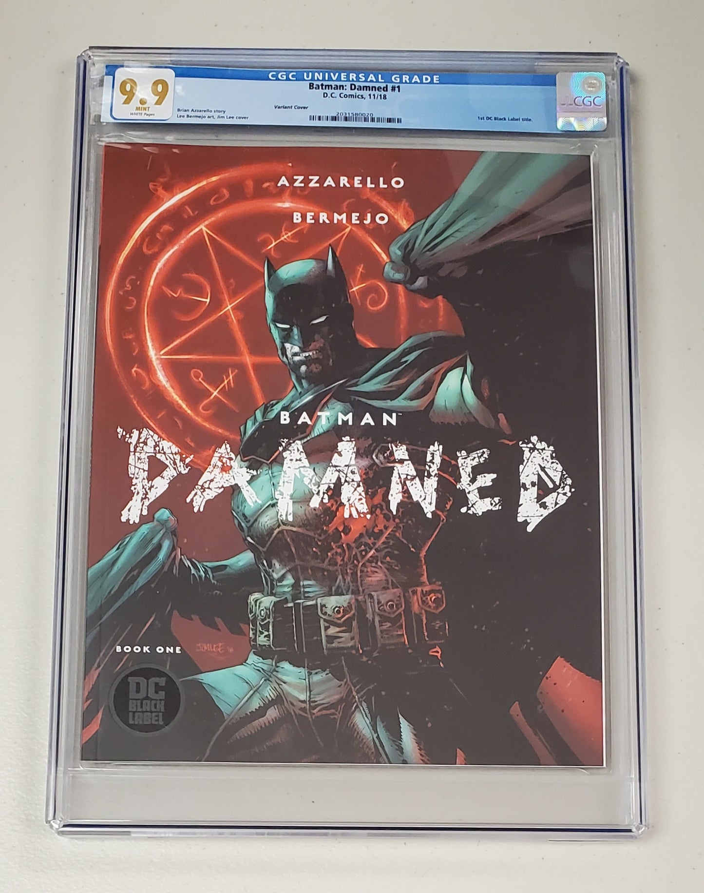 9.9 CGC Batman Damned #1 Jim Lee Variant Black Label DC Comics 2018 CGC CGC
