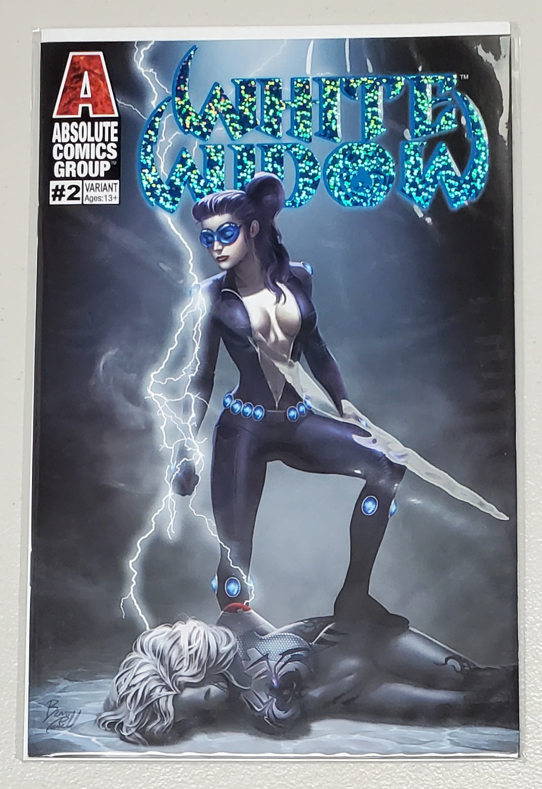 WHITE WIDOW #2 BENNY POWELL FOIL VARIANT comic book ABSOLUTE COMICS GROUP / RED GI