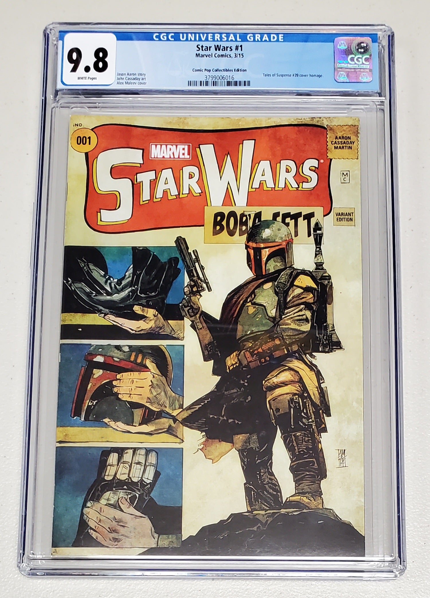 9.8 CGC STAR WARS #1 BOBA FETT HOMAGE VARIANT [3799006016]