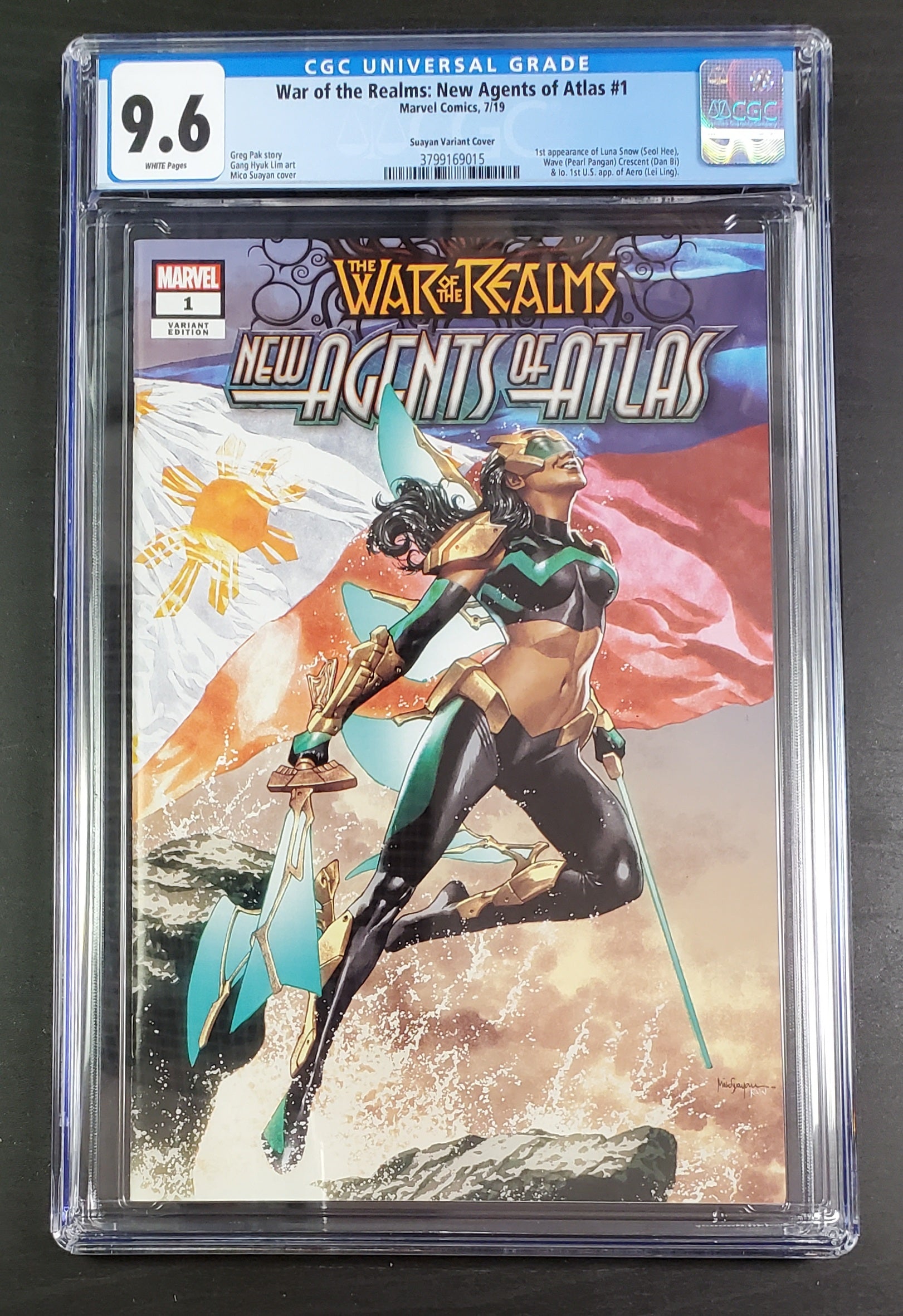 9.6 CGC War of Realms New Agents of Atlas #1 Mico Suayan Variant