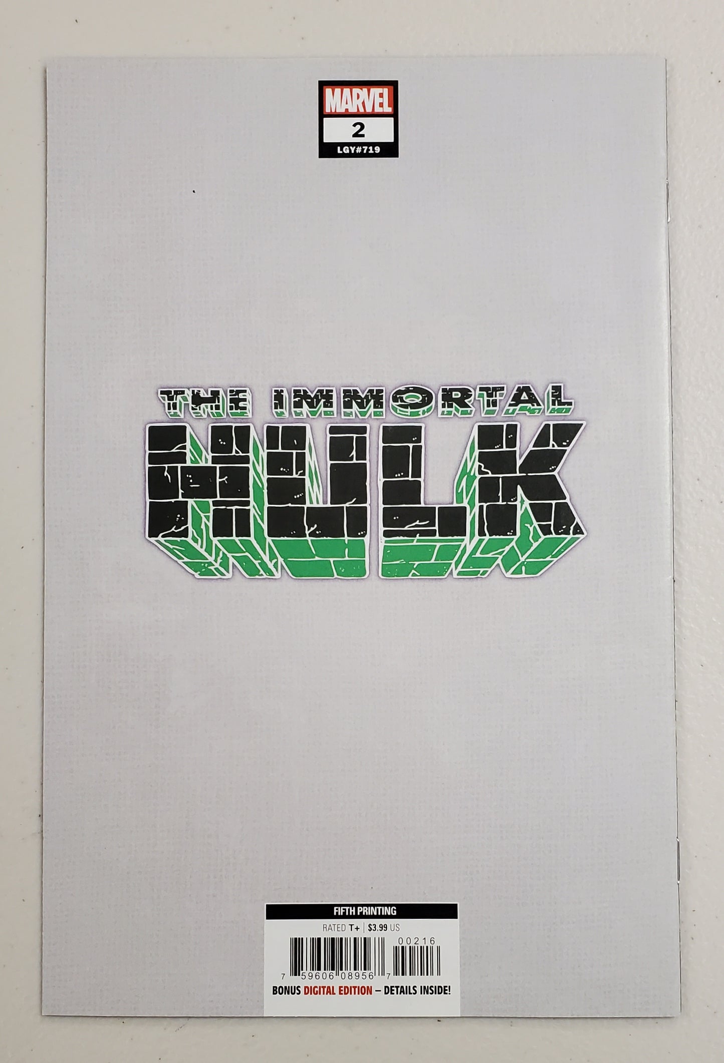 IMMORTAL HULK #2 5TH PRINT 1:25 ALEX ROSS VARIANT *DMG* comic books MARVEL COMICS