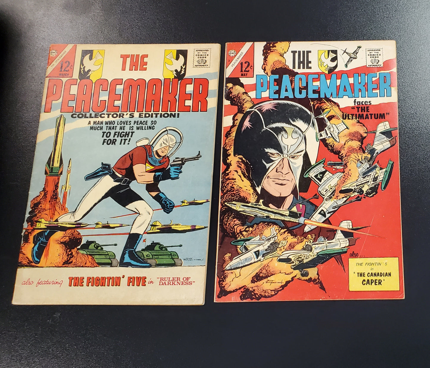 PEACEMAKER #1 & #2 SET CHARLTON COMICS 1967 comic books DC COMICS
