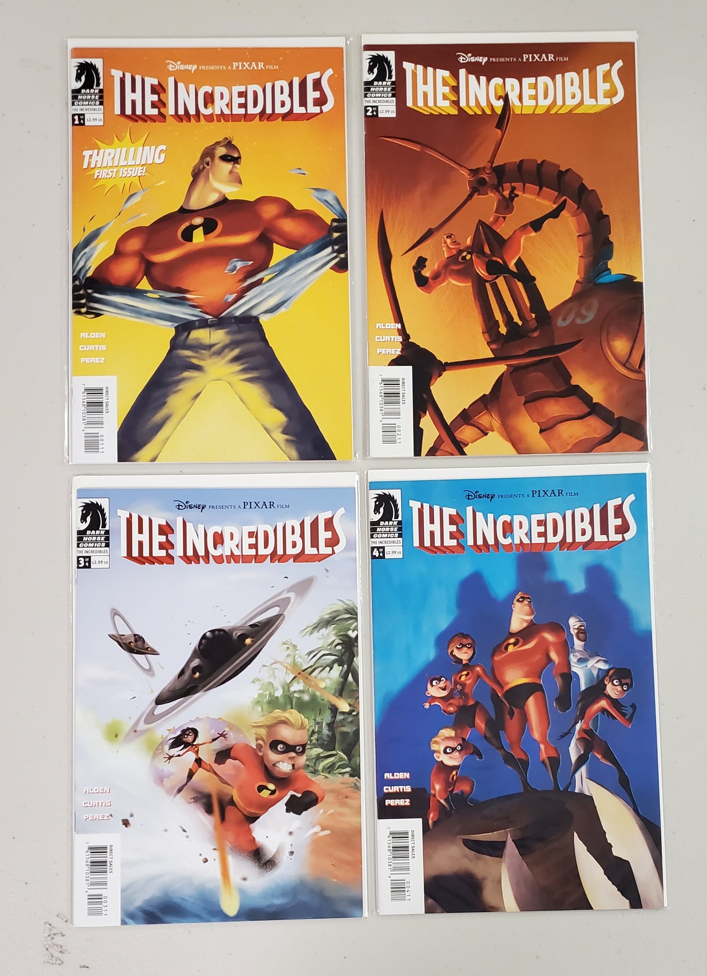 The Incredibles #1-#4 Disney Set Comics Bundlle