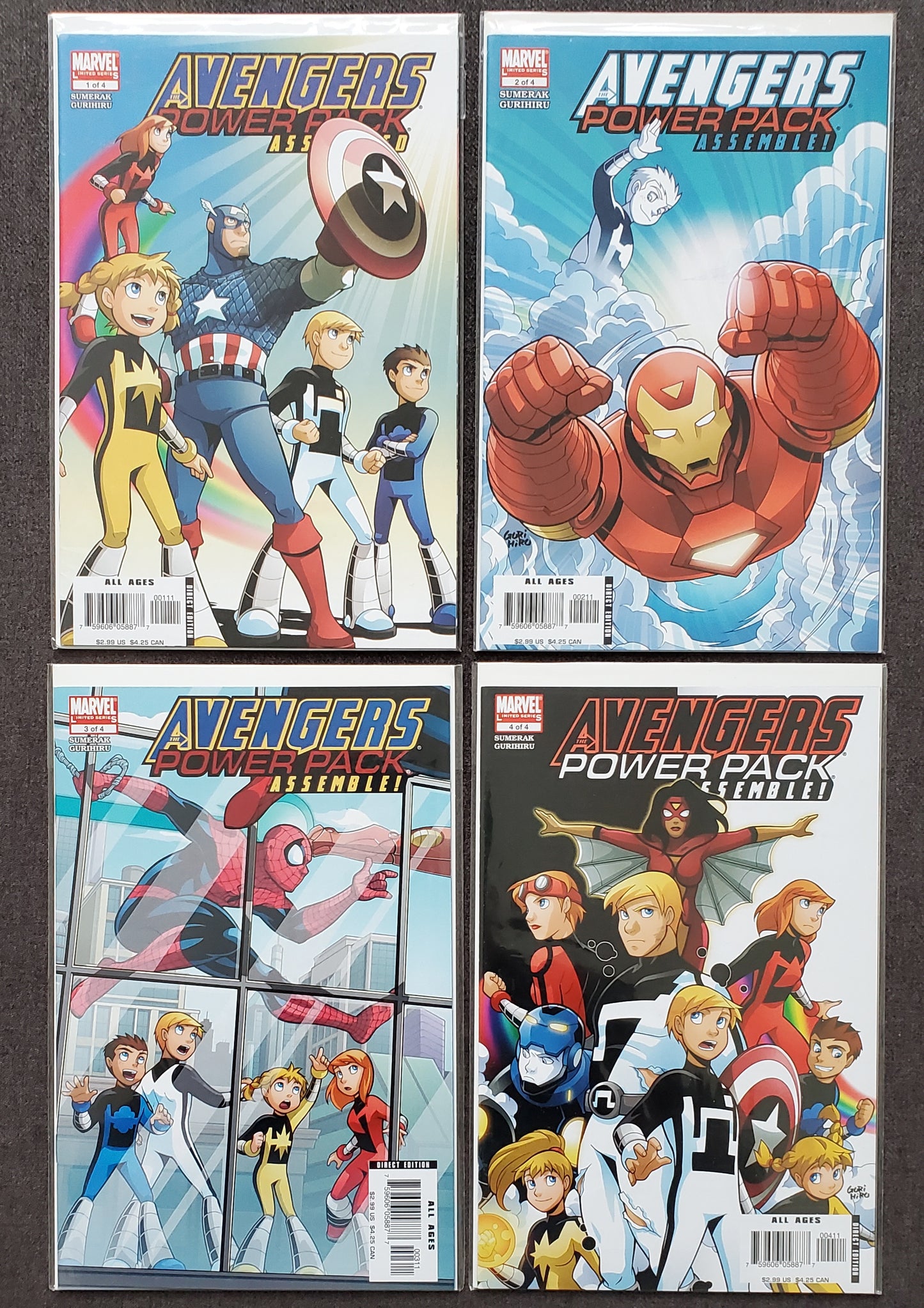 AVENGERS POWER PACK ASSEMBLE #1-#4 SET ALL AGES 2006 Comics Bundlle