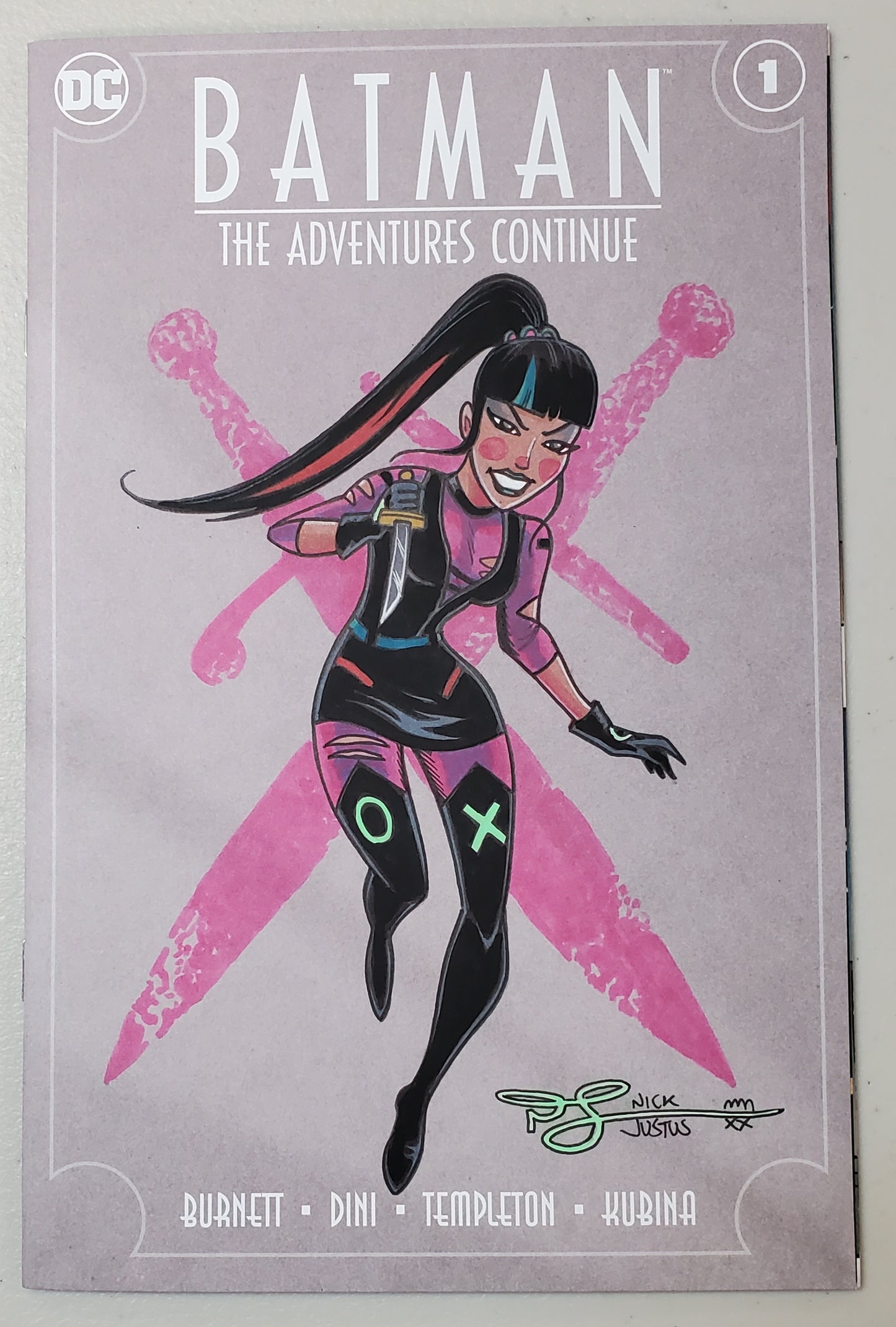 PUNCHLINE SKETCH COVER ORIGINAL REMARK BY NICK JUSTUS comic books MARVEL COMICS