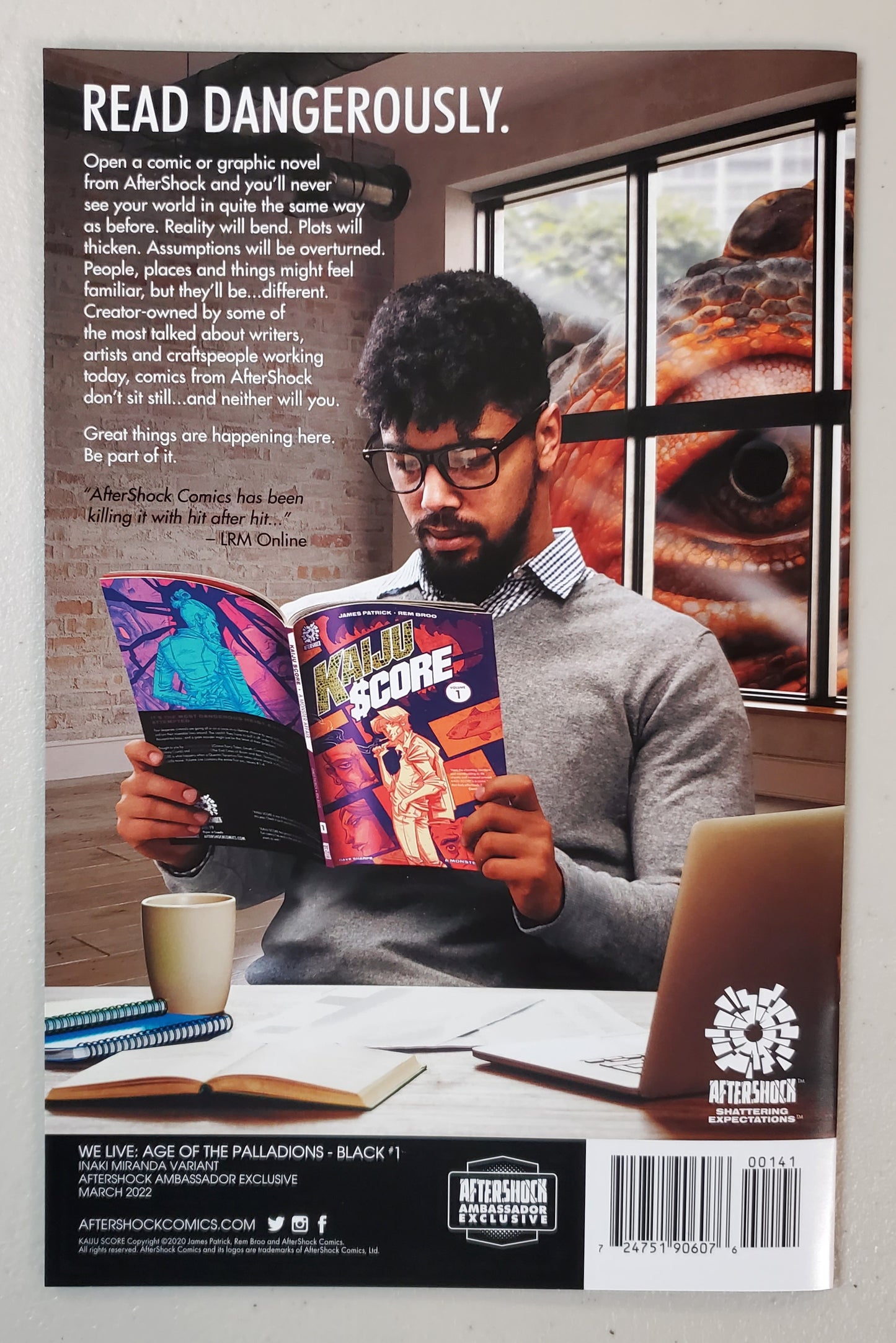 WE LIVE AGE OF PALLADIONS BLACK #1 AFTERSHOCK AMBASSADOR EXCLUSIVE VARIANT 2021 AFTERSHOCK COMICS