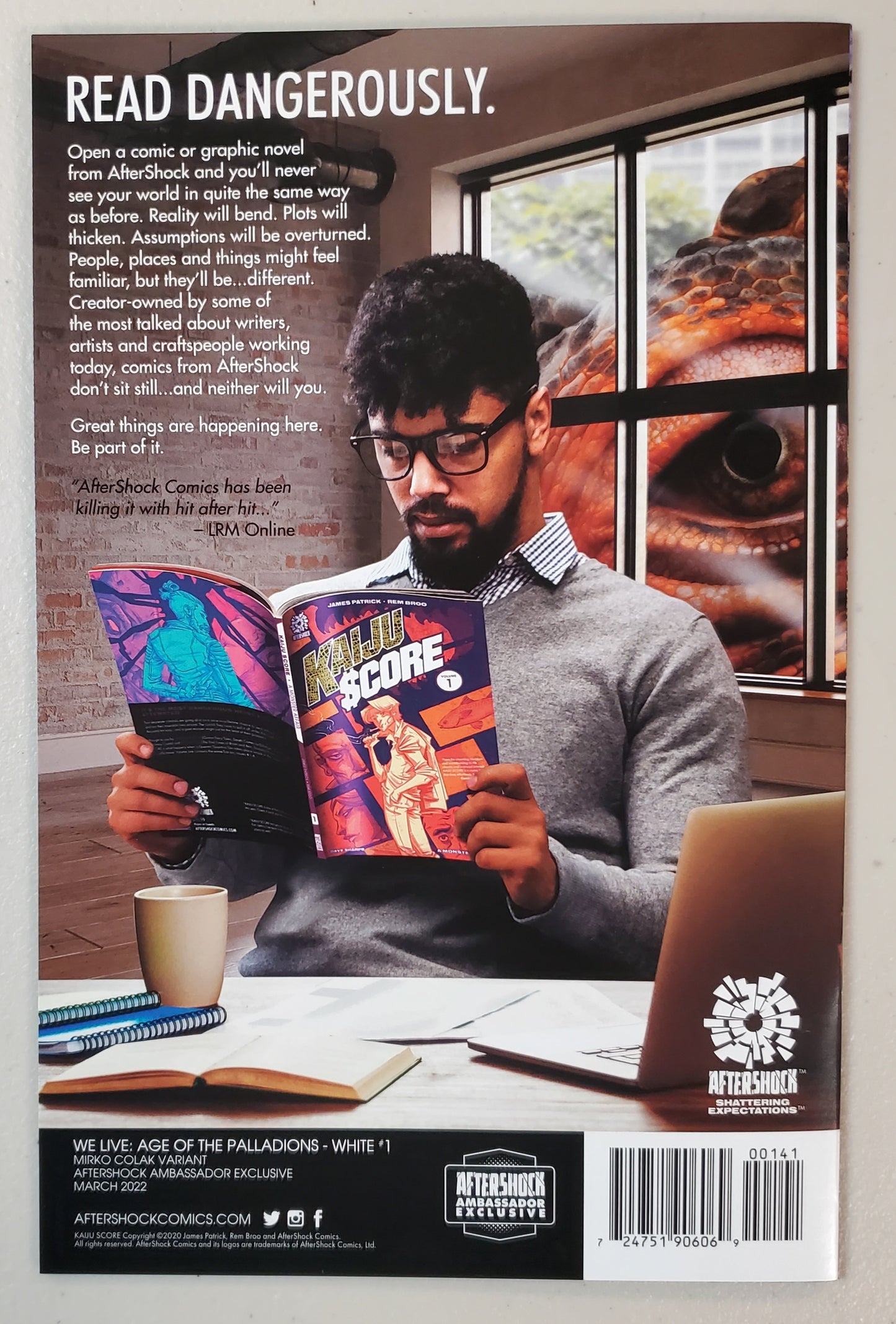 WE LIVE AGE OF PALLADIONS WHITE #1 AFTERSHOCK AMBASSADOR EXCLUSIVE VARIANT 2021 AFTERSHOCK COMICS