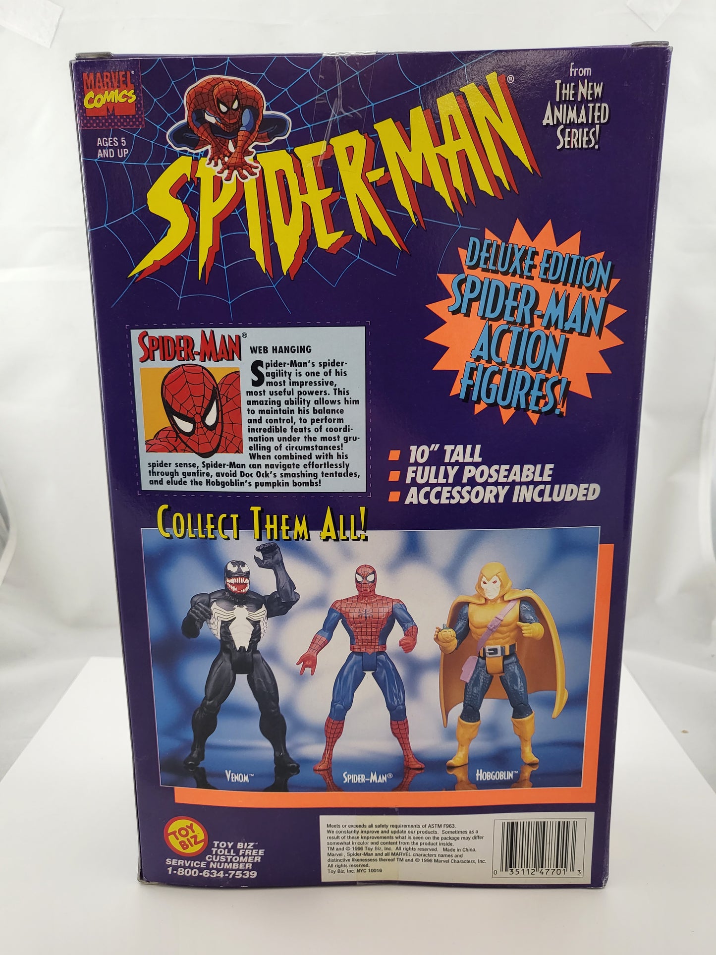 10" Deluxe Edition Spider-man Animated Series ToyBiz toybiz