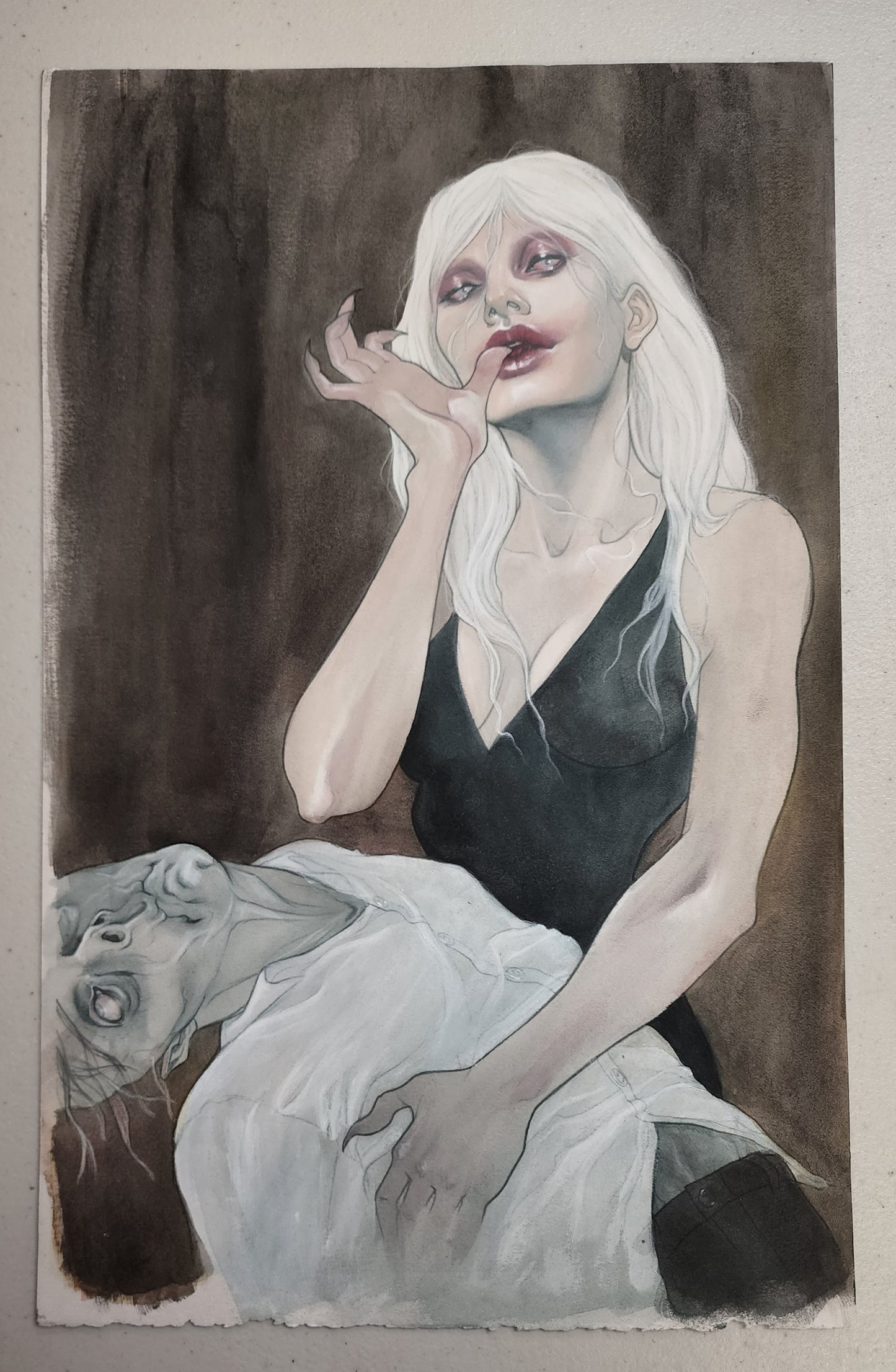 ANGEL #36 ORIGINAL CHARCOAL COLOR PENCILS COVER ART BY JENNY FRISON Original Art BOOM! STUDIOS