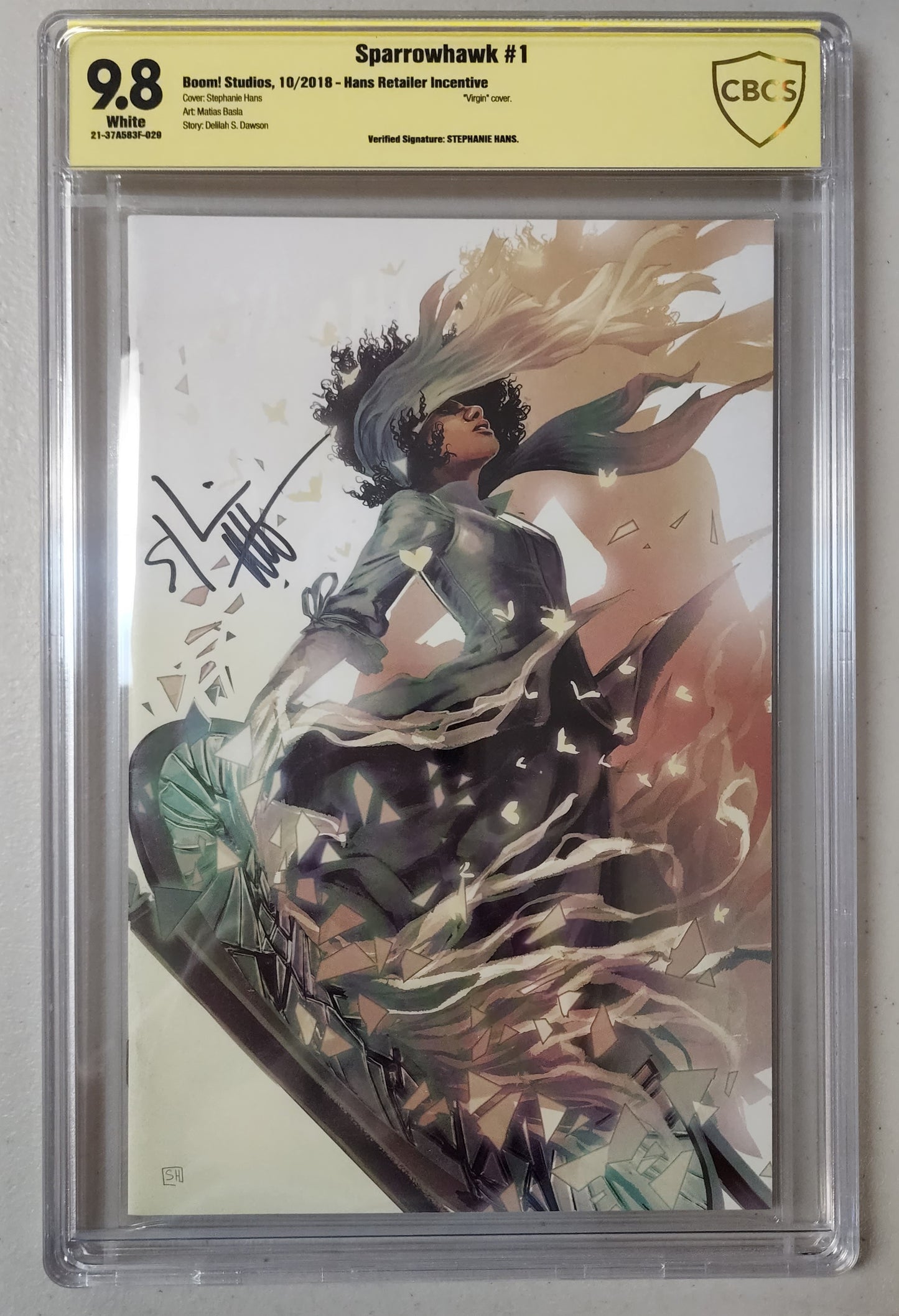 9.8 CBCS SPARROWHAWK #1 1:15 VARIANT SIGNED BY STEPHANIE HANS CBCS
