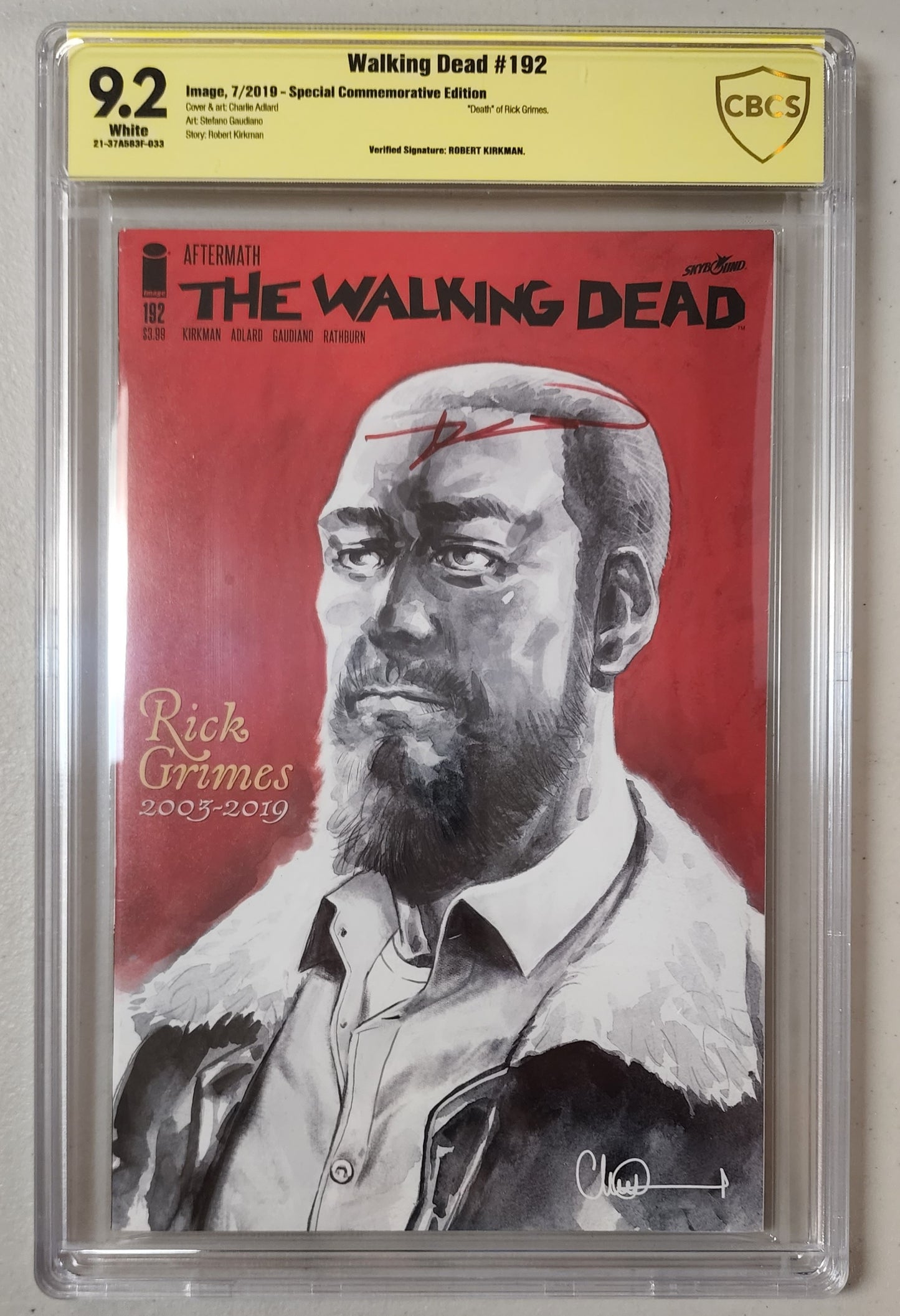 9.2 CBCS WALKING DEAD #192 SIGNED BY ROBERT KIRKMAN Walking Dead CBCS