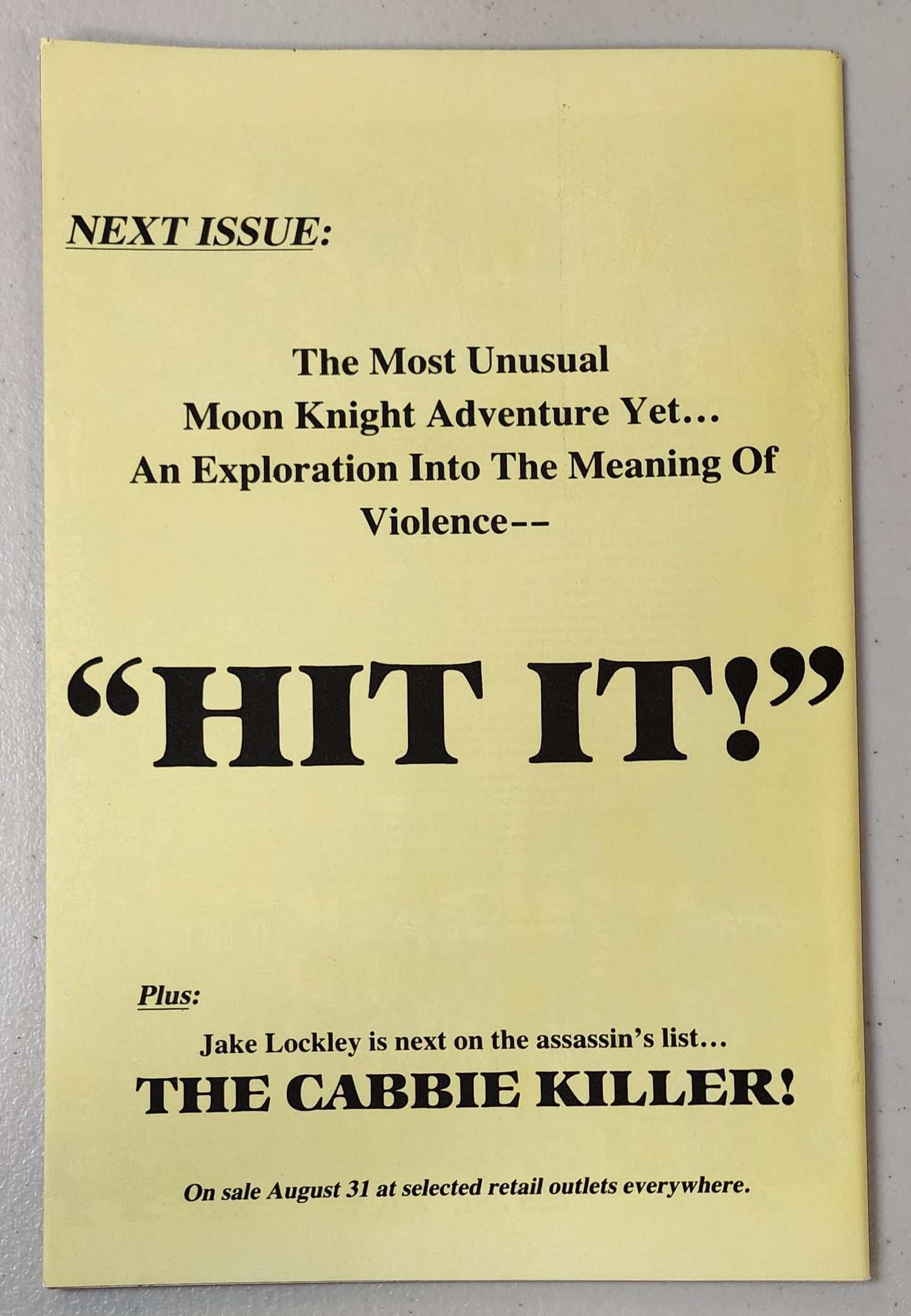 MOON KNIGHT #25 (1ST APP SPECTRE) 1980 comic book MARVEL COMICS