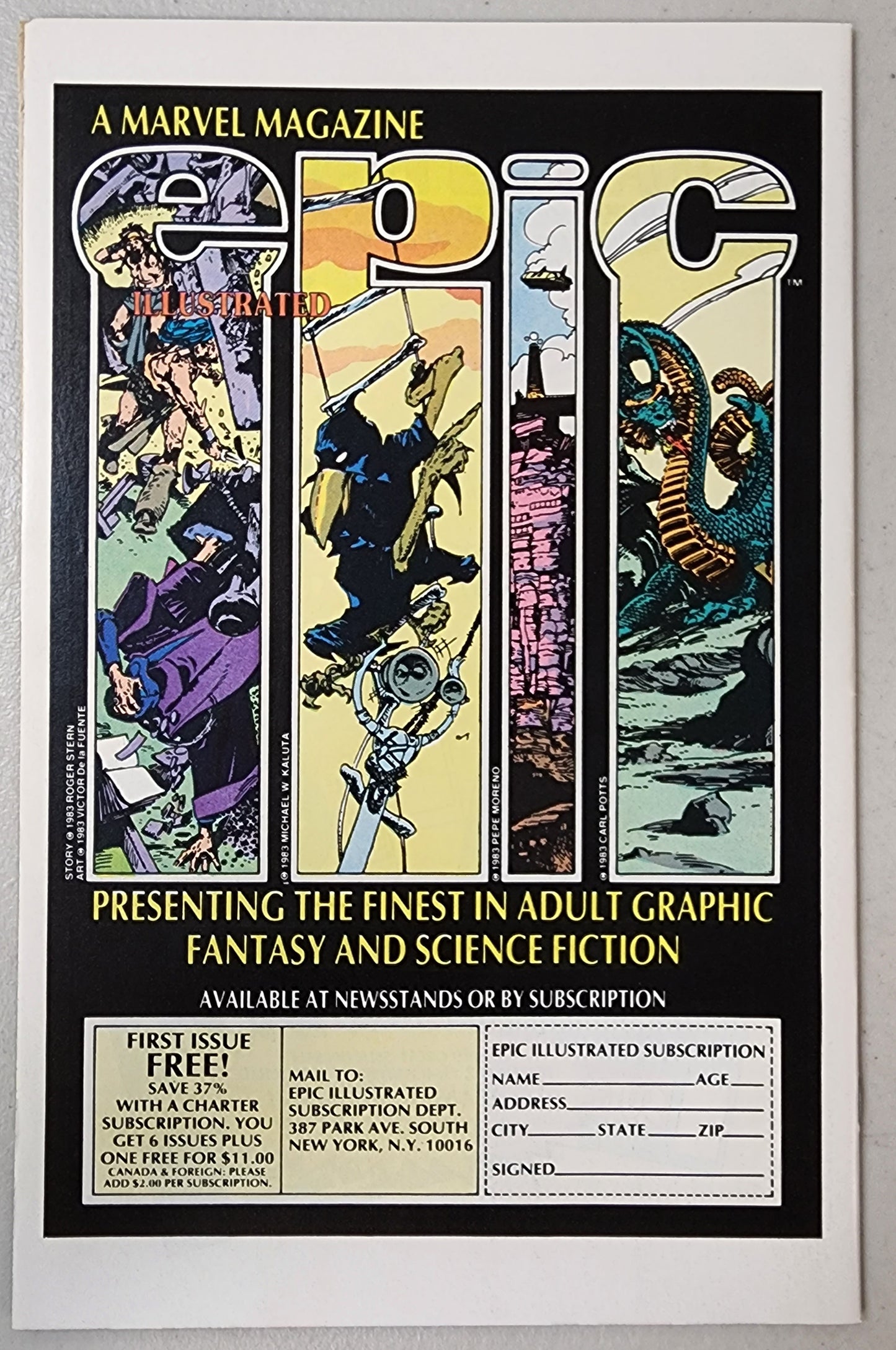 MARVEL AGE #12 1984 (SPIDER-MAN BLACK COSTUME CONCEPT ART. PREDATES ASM #252) comic books MARVEL COMICS