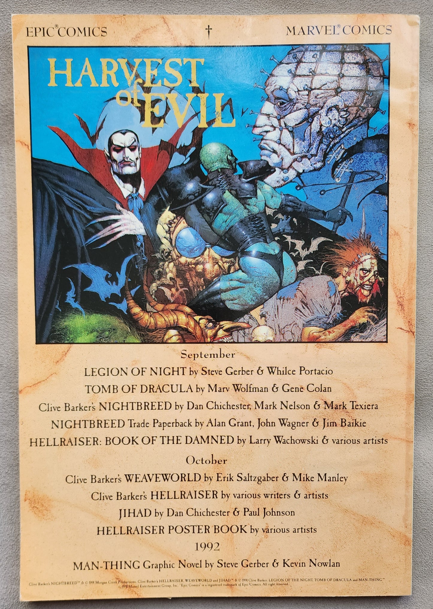 WIZARD MAGAZINE #2 WITH POSTER 1991 WIZARD