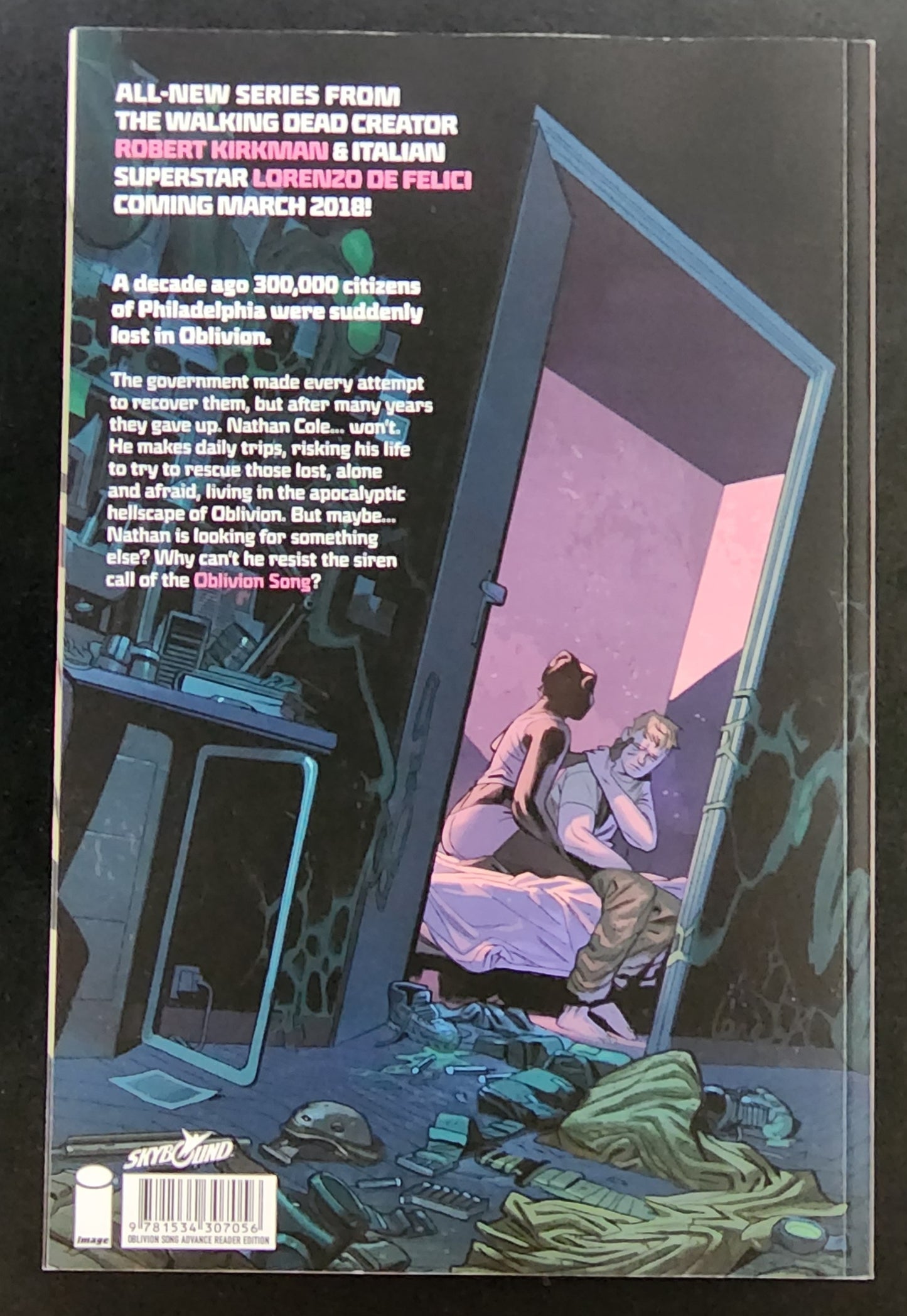 OBLIVION SONG ADVANCE EDITION SIGNED BY ROBERT KIRKMAN IMAGE COMICS