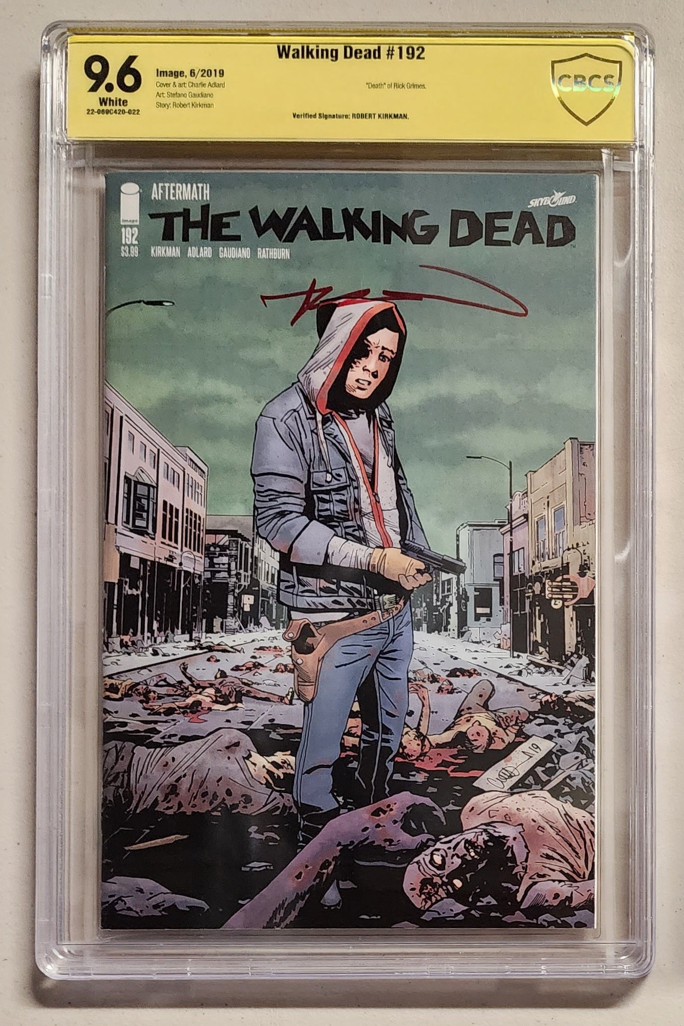 9.6 CBCS WALKING DEAD #192 SIGNED BY ROBERT KIRKMAN Walking Dead CBCS