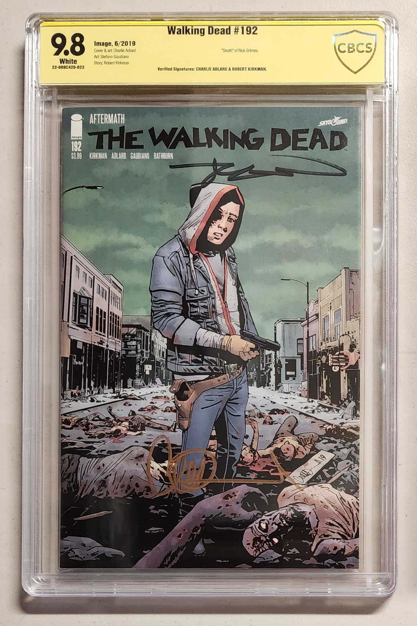 9.8 CBCS WALKING DEAD #192 SIGNED BY ADLARD & KIRKMAN Walking Dead CBCS