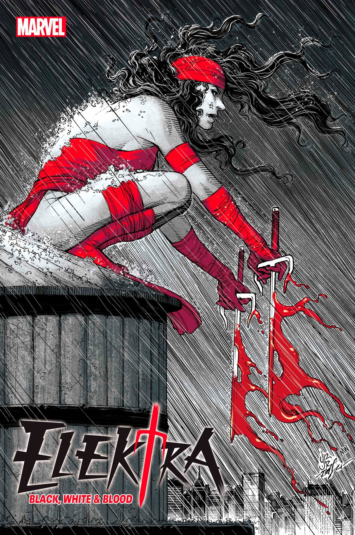ELEKTRA BLACK WHITE BLOOD #1 (OF 4) 2021 Elektra MARVEL PRH
