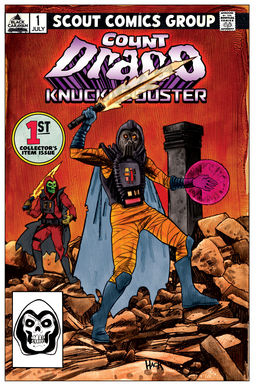 COUNT DRACO KNUCKLEDUSTER #1 ROBERT HACK EXCLUSIVE VARIANT 2021 comic book SCOUT COMICS
