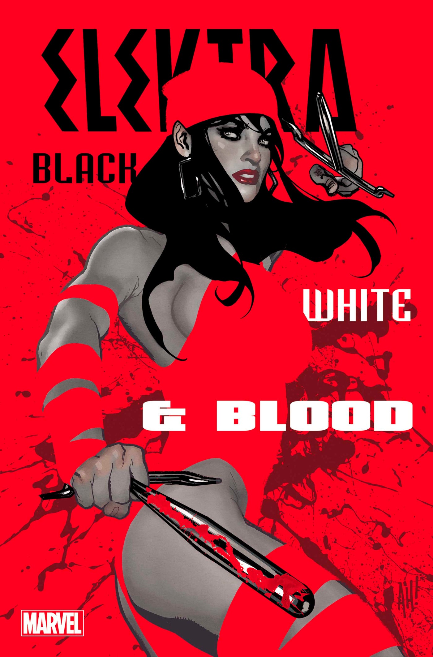 ELEKTRA BLACK WHITE BLOOD #2 (OF 4) ADAM HUGHES COVER 2022 Elektra MARVEL PRH